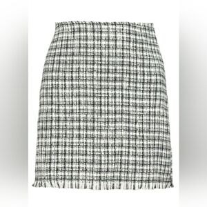NWT Anthropologie Bishop & Young Chloe Tweed Fringe Skirt Small